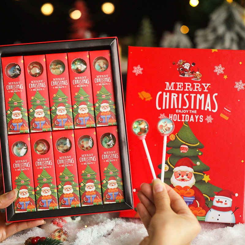 Creative Christmas Candy Star Lollipops Gift for Friends