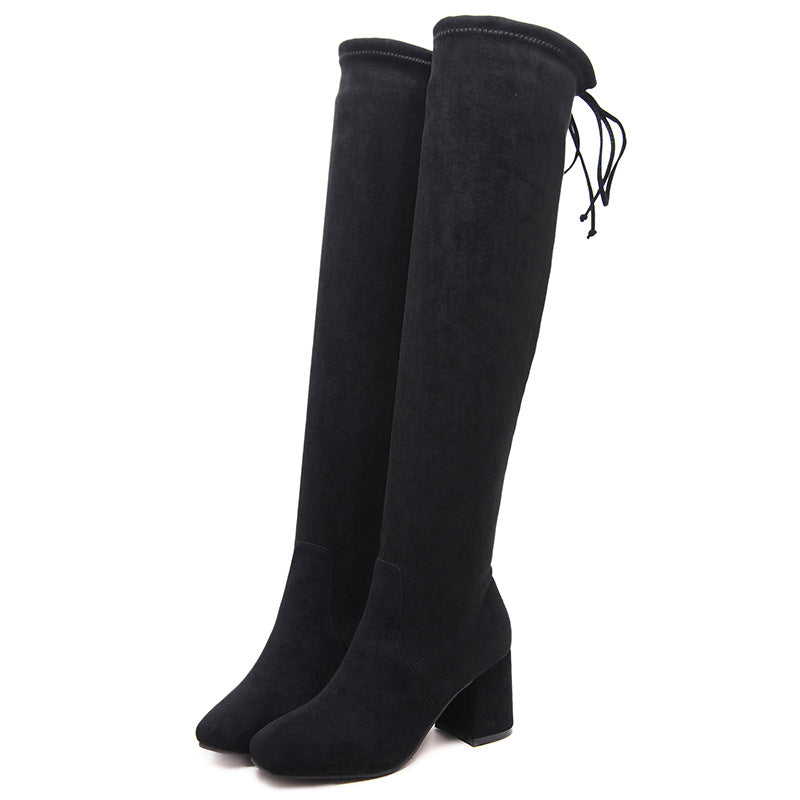 New Women's Over-the-Knee Comfortable Chunky Heels Boots